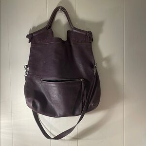 Foley + Corinna Grapey Gray  Leather Shoulder and Crossbody Bag